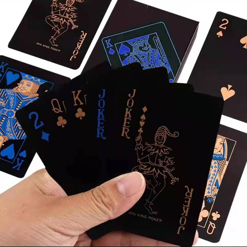 [Australia - AusPower] - Merytes 2 Deck of Waterproof Poker Cards and Playing Cards with Flexible Plastic PVC Classic Trick Cards Golden 