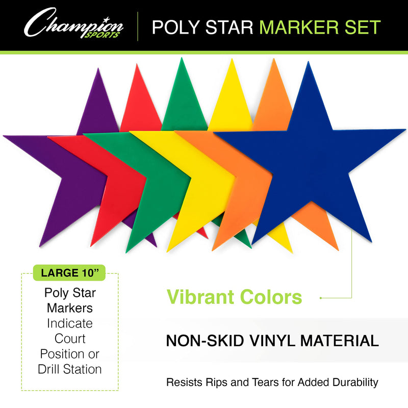 [Australia - AusPower] - Champion Sports Poly Spot Marker Set for Sports, Activities, and Social Distancing – Multiple Styles 