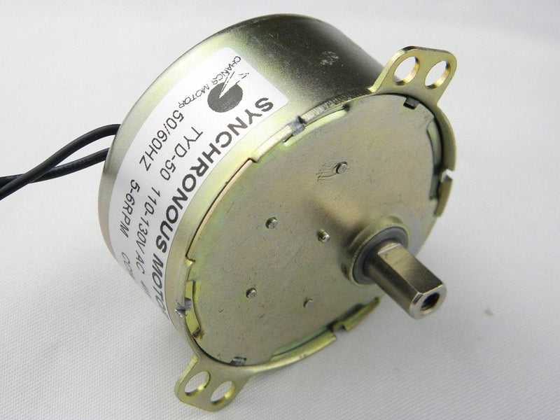 [Australia - AusPower] - CHANCS TYD-50 Small Synchronous Gear Motor AC 110V 5-6RPM CCW Torque Flush Shaft For School Project 