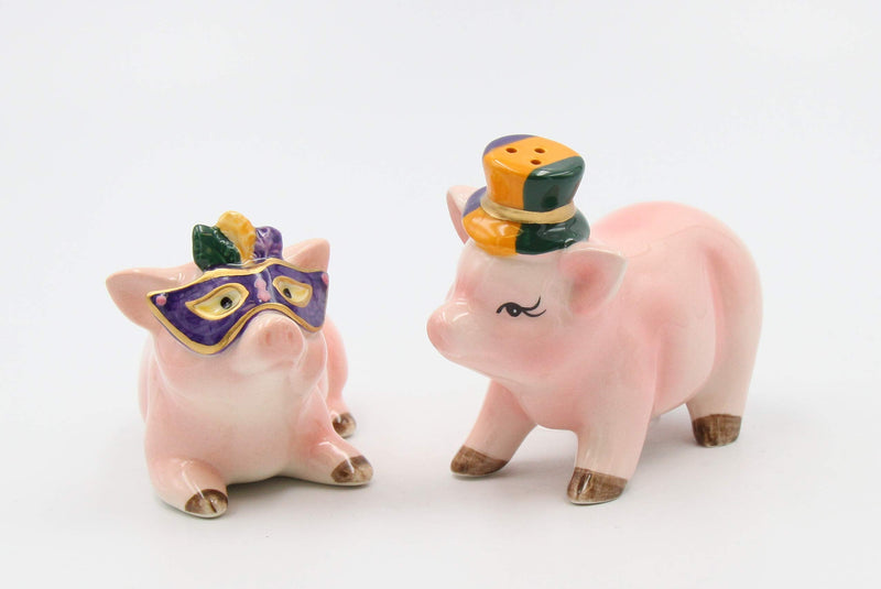 [Australia - AusPower] - Cosmos Gifts Mardi Gras Pigs Salt and Pepper, Multicolored 