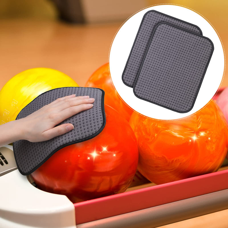 [Australia - AusPower] - Zhanmai Bowling Ball Polisher and 2 Pieces Shammy Bowling Towel 10 x 8 Inches, Bowling Ball Cleaner See Saw Bowling Towel Black Microfiber Bowling Polisher Easy Grip Bowling Rag Bowling Accessories 
