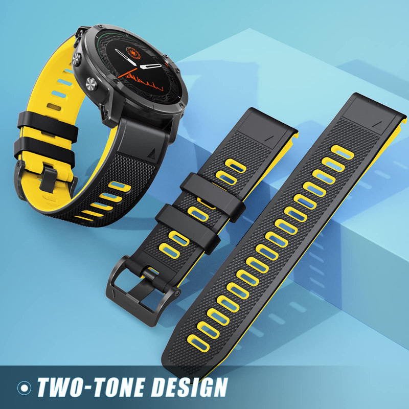 [Australia - AusPower] - NotoCity for Fenix 6 Band 22mm Width Soft Silicone Watch Strap for Fenix 7/Fenix 5/Fenix 5 Plus/Fenix 6/Fenix 6 Pro/Forerunner 935/Forerunner 945/Approach S60/Quatix 5 3 Pack 