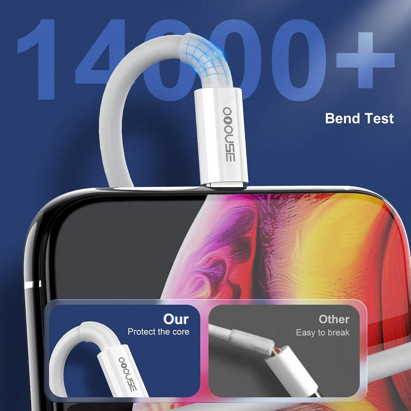 [Australia - AusPower] - [3 Pack]Apple Chargers for iPhone 12 11 Charger Cable 10 ft,[Apple MFi Certified]Apple Charging Cord 10ft Lightning to USB Cable 10 Foot, Fast Phone Charging Cord for iPhone 12 Pro Max/11/10/X/XR/8/7 White 3 