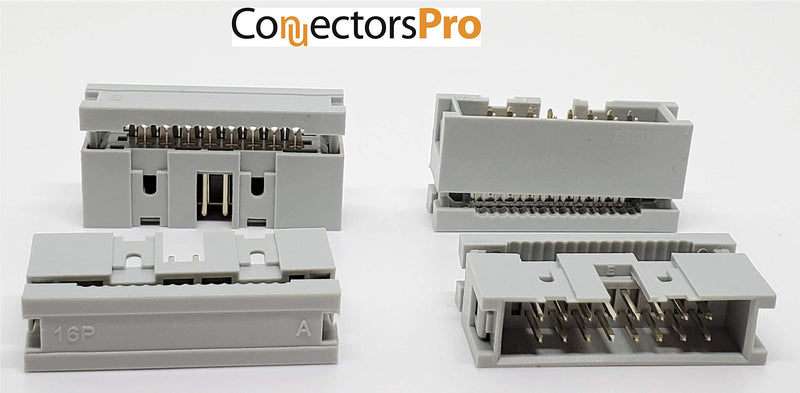 [Australia - AusPower] - Pc Accessories - Connectors Pro 10-Pack 2X8 16P Dual Rows 2.54mm Shrouded IDC Male Header, 16 Pins Connectors 