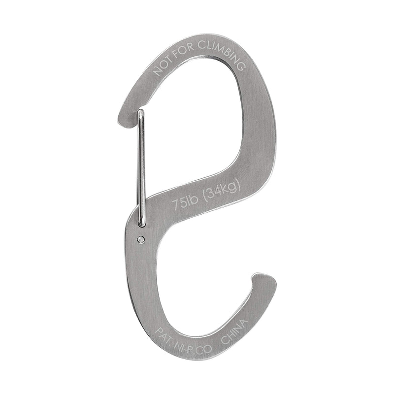 [Australia - AusPower] - Nite Ize S-Biner Hook 'N Hold S-Hook, Stainless Steel S-Hook with Clip, Holds Pans, Tools and Plants, Stainless 