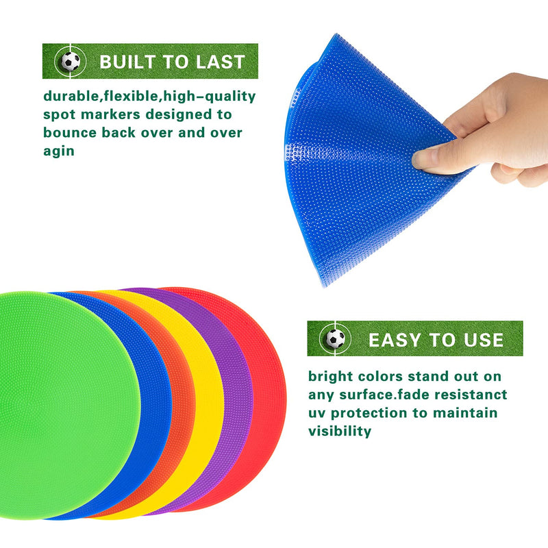 [Australia - AusPower] - Aryjmz Spot Markers 9 Inch Non Slip Rubber Floor Markers for Kids Soccer Football Basketball Speed Agility Training, Classroom Activities 9Inch 6 Pcs 