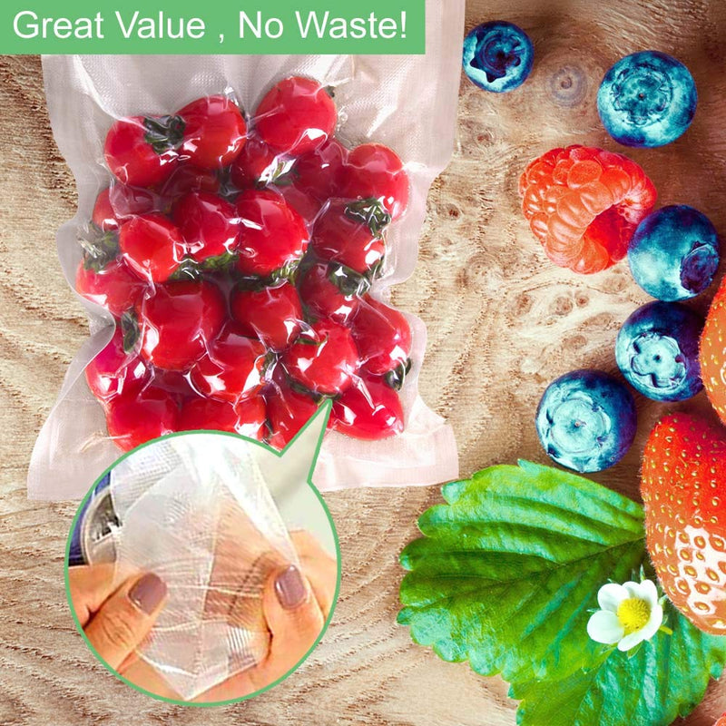 [Australia - AusPower] - O2frepak 100 Pint 6" x 10" Vacuum Sealer Bags with BPA Free and Puncture Prevention,Vacuum Seal Freezer Bags,Great for Sous Vide Vaccume Sealer PreCut Bags 6" x 10" Pint Size(100count) 