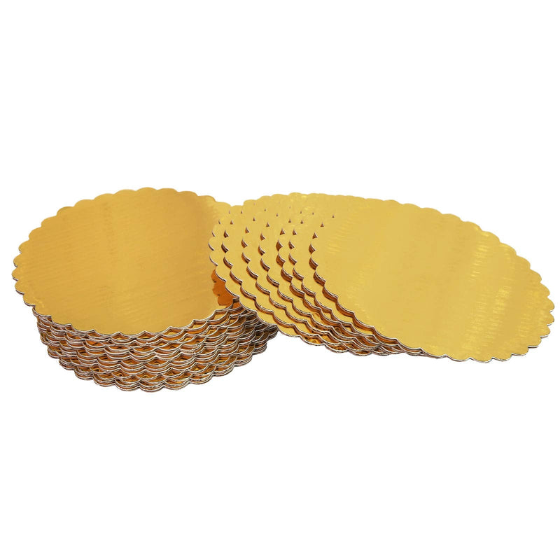 [Australia - AusPower] - [30pcs]6" Gold Cakeboard Round,Disposable Cake Circle Base Boards Cake Plate Round Coated Circle Cakeboard Base 6inch,Pack of 30 (Gold, 30) 