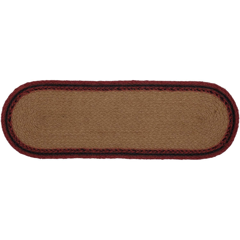 [Australia - AusPower] - VHC Brands Rustic Tabletop Kitchen Shasta Cabin Moose Jute Stenciled Print Oval 8x24 Bedding Accessory, Runner, Natural Tan 