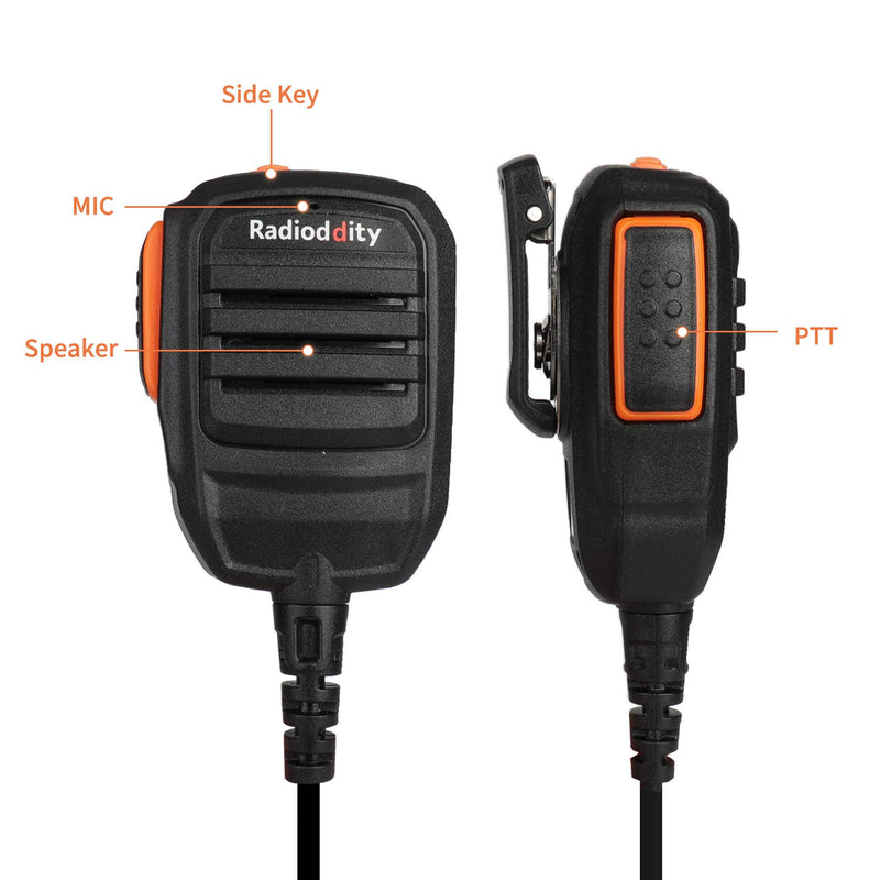 [Australia - AusPower] - Radioddity RS22 Remote Speaker Mic with Clear Sound, Compatible with Baofeng UV-5R UV-5RX3 BF-888S BF-F8HP H-777 Radioddity GM-30 GA-2S GA-510 TYT Kenwood Two Way Radio Walkie Talkie (Single PTT) 