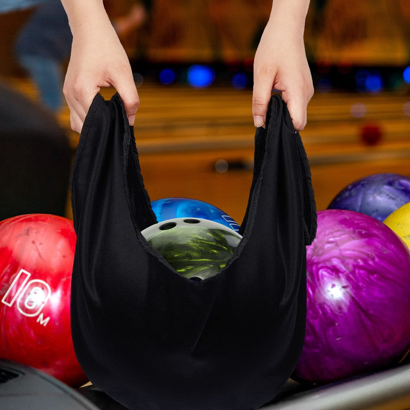 [Australia - AusPower] - 3 Pack Bowling Ball Seesaw Washable Bowling Ball Towel Black Bowling Ball See Saw Giant Bowling Ball Polisher Bowling Polisher Bag for Bowling Ball Cleaning 