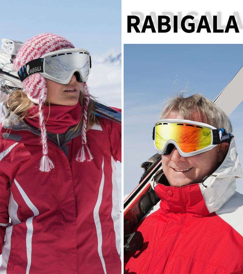 [Australia - AusPower] - Snowboarding Goggles Snow Ski Goggles Double-Layer Anti-fog Skiing Goggles for Snowmobile Skating Revo 