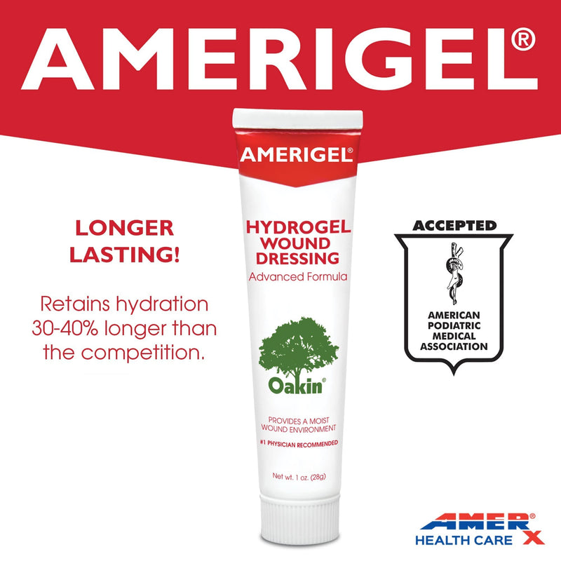 [Australia - AusPower] - AMERIGEL Total First Aid Bundle (1 oz. Hydrogel Wound Dressing, 7.1 oz. Saline Wound Wash, Bordered Gauze Dressing) 