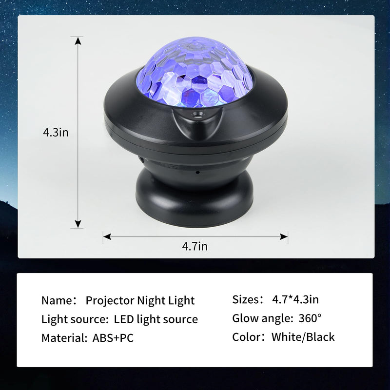 [Australia - AusPower] - LLUOTE Aurora UFO Projector, Changeable LED Nebula Light, Adult Night Light Projector for Bedroom, Performance, Children's Birthday Gift, Room Decoration, Christmas Gift. Black 
