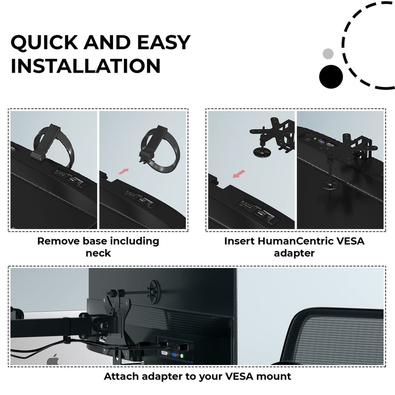 [Australia - AusPower] - VESA Mount Adapter for Viewsonic Models VX2776-smhd, VX2476-smhd, VX2376-smhd, and VX2276-smhd - by HumanCentric 