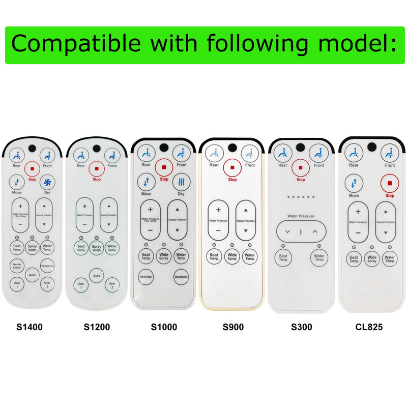 [Australia - AusPower] - Replacement Remote Control for Brondell Bidet Toilet Seat Swash S1200 (Also Work with S1400 S1000 S900 S300 CL825) with Mounting Bracket 