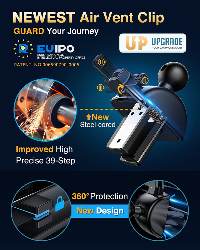 [Australia - AusPower] - [Upgraded] VANMASS Car Vent Phone Holder Mount Compatible for iPhone 13 Pro Max 12 11 X Xr Xs 8 7 Plus Mini Se Android Mobile Cell Smartphone Universal Vehicle Handsfree Easy Clamp Clip Cradle 