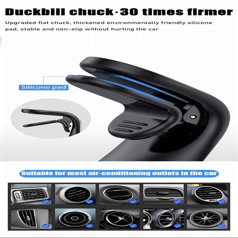 [Australia - AusPower] - Car Phone Holder Mount Can Be Rotated Freely Adjustable Clip-Type L-Shaped Suitable for Car Air Conditioning Vent Magnetic Phone Holder for Car Car Mobile Phone Holder Suitable for Any Mobile Phone 