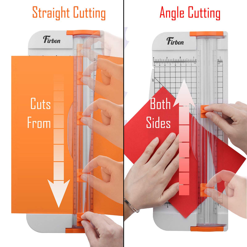 [Australia - AusPower] - Firbon A4 Paper Cutter 12 Inch Titanium Paper Trimmer Scrapbooking Tool with Side Ruler for Craft Paper, Coupon, Label, Cardstock (White) 