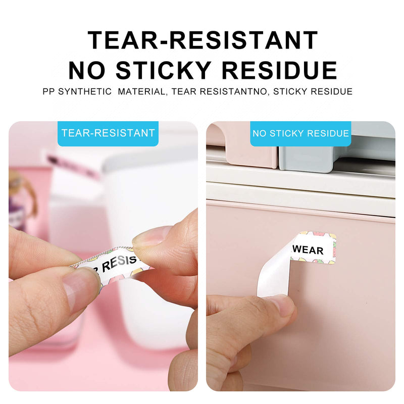 [Australia - AusPower] - NIIMBOT D11 Label Maker Tape Adapted Label Print Paper Standard Laminated Office Labeling Tape Replacement (Summer) Summer 
