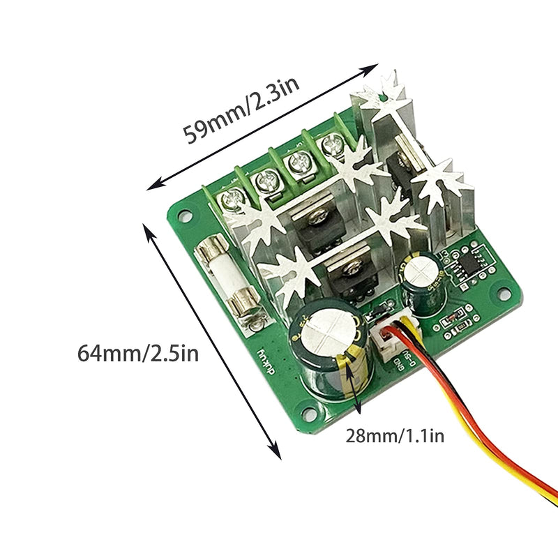 [Australia - AusPower] - Motor Speed Controller 6V-90V DC Motor Pump CCMHCN PWM Speed Controller 15A PLC DC Motor Speed Controller With Control Knob(2 PCS) 