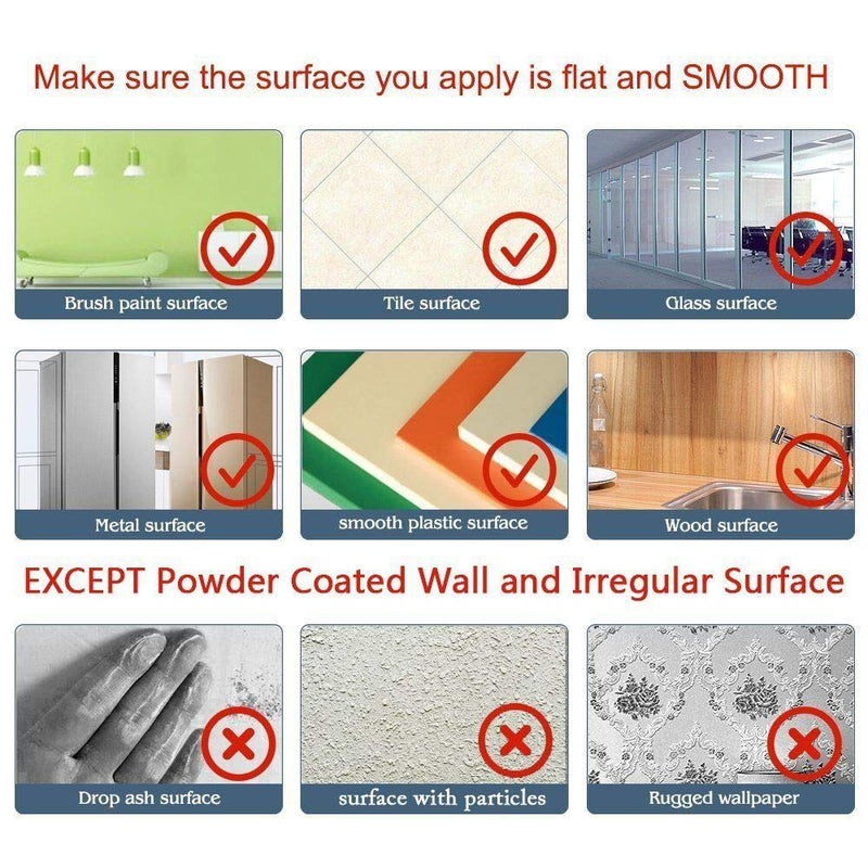 [Australia - AusPower] - Self Adhesive White Board Paper - Dry Erase Wall Stickers Roll 17.7" x 78.7" Message Board Wallpaper Decal for School/Office/Home/Kid/Art/Decoration 