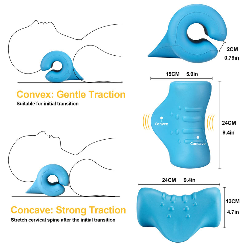 [Australia - AusPower] - Neck and Shoulder Relaxer, Cervical Traction Device Neck Stretcher with Magnetic Therapy Pillowcase, Cervical Spine Alignment, Chiropractic Pillow, Traction Pillow, Neck Massager for TMJ Pain Relief 