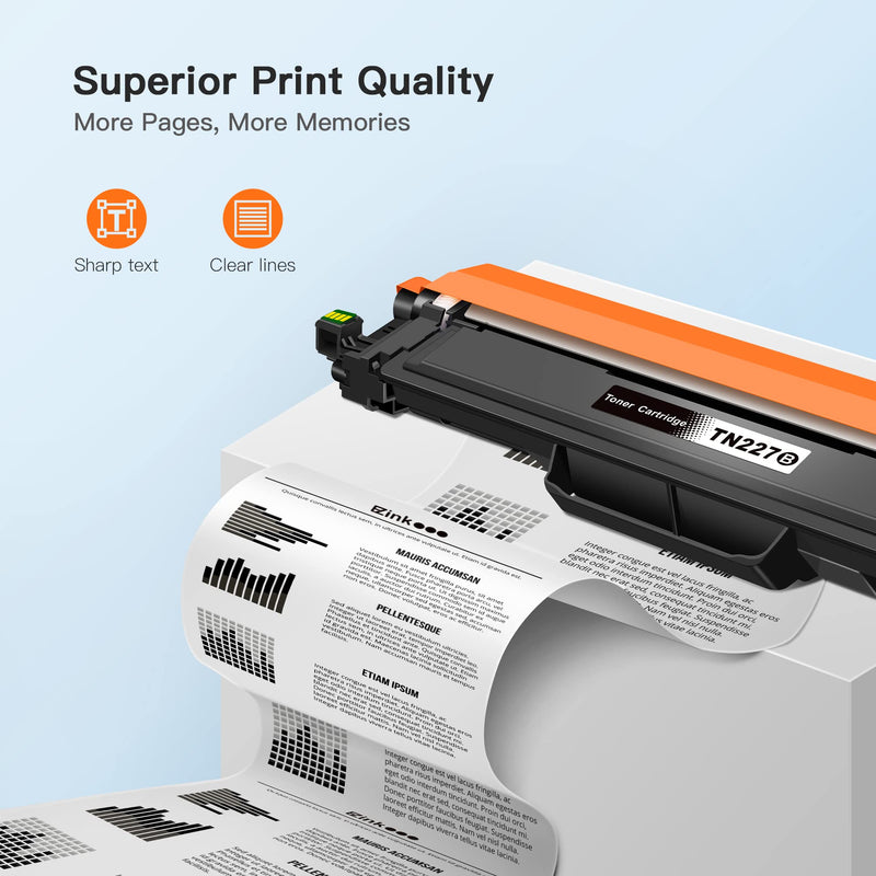 [Australia - AusPower] - E-Z Ink (TM) with Chip Compatible Toner Cartridge Replacement for Brother TN227 TN-227 TN227bk TN223bk TN223 use with MFC-L3770CDW MFC-L3750CDW HL-L3230CDW HL-L3290CDW HL-L3210CW MFC-L3710CW (1 Black) 