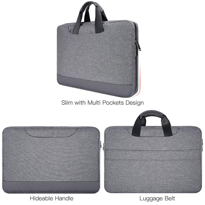 [Australia - AusPower] - 13.5 15 Inch Laptop Case, Men Women Laptop Bag Sleeve with Electronics Organizer for Dell Inspiron 13, Surface Laptop 3/2 13.5, HP Pavilion x360/EliteBook 840 14, Lenovo ThinkPad X1 Carring Bag, Gray 13.5-15 Inch 