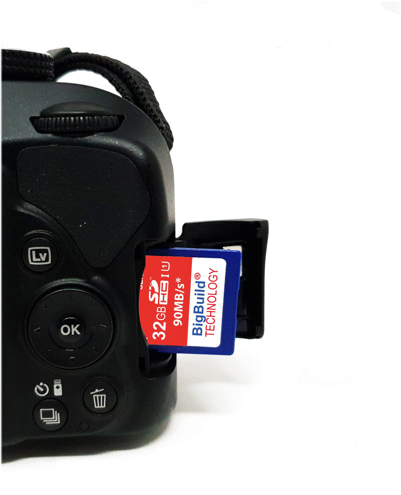 [Australia - AusPower] - BigBuild Technology 32GB Ultra Fast SDHC 90MB/s Memory Card Compatible with Canon PowerShot SX420/SX430 is, SX520/SX530/SX540 HS Camera Blue / Size: 32GB 