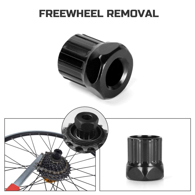 [Australia - AusPower] - Odoland Bike Repair Tool Kit, Including Bike Crank Extractor with 16mm Spanner/Wrench, Bicycle Flywheel Chain Sprocket Remover Tool, Cassette Lock Ring Removal Tool 