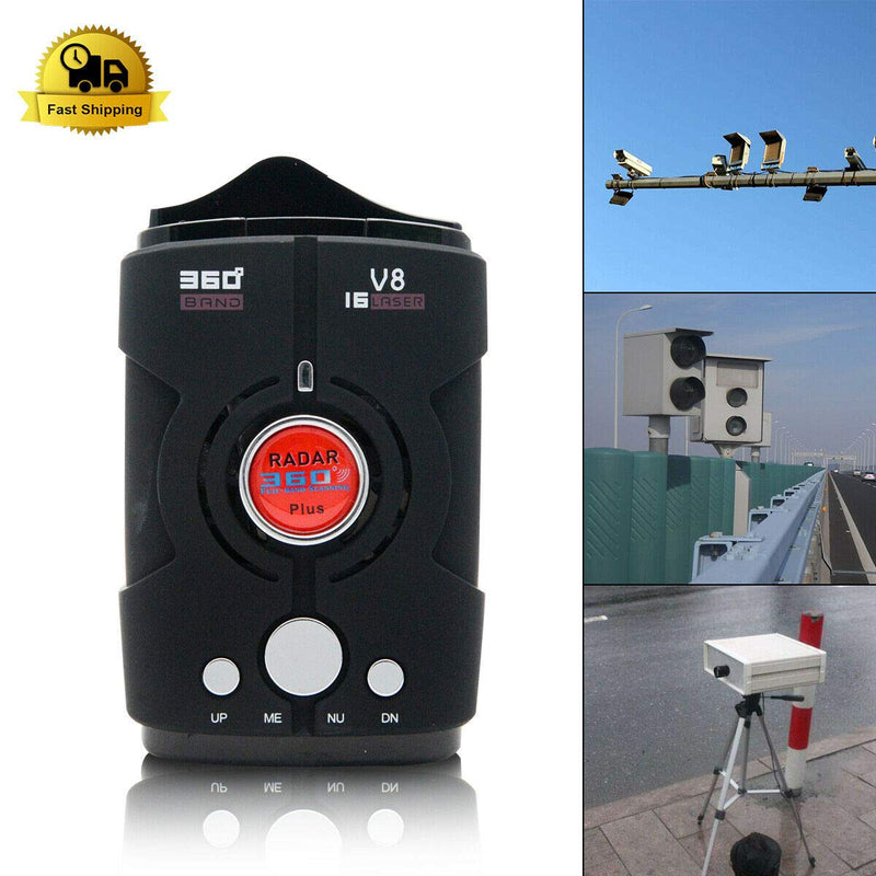 [Australia - AusPower] - Radar Detectors for Cars，MASO Laser Radar Detector with 360 Degree Detection Voice Alert and Speed Alarm System, City/Highway Mode 