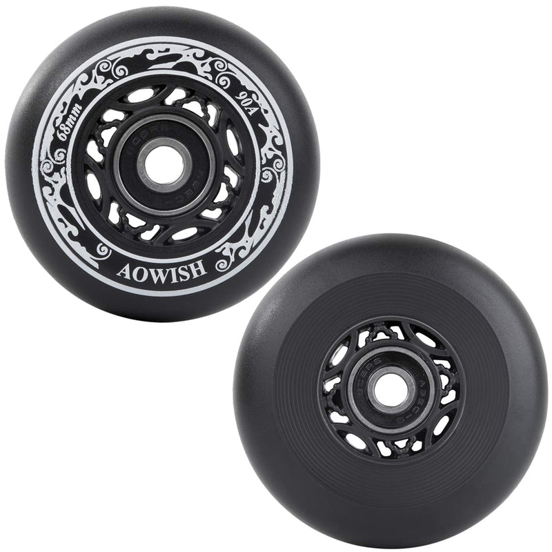 [Australia - AusPower] - AOWISH 2-Pack Mini Ripstik Wheels 68mm Ripster Wheels 90A Ripstick DLX Mini Caster Board Replacement Wheel with Bearings ABEC-9 