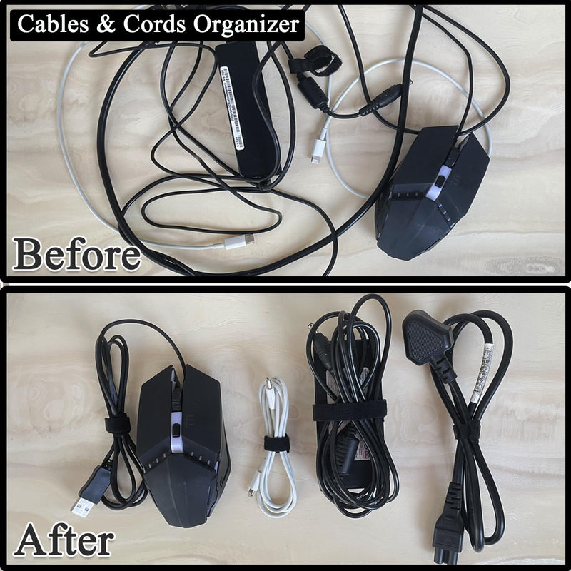 [Australia - AusPower] - 200pcs 4 Inch Cable Ties Reusable Cable Straps Multi-Purpose Tie Wraps Cord & Cable Organizer Used for Headphones, Phones, Home, Office and Data Centers Inch 200pcs 