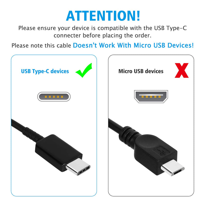 [Australia - AusPower] - Adaptive Fast Charging Type C Android Cell Phone Charger Cable Kit for Samsung Galaxy S10/S10e/S10+/S9/S9+/S8/S8+/S22/S22+/S21/S21+/S21 Ultra/S20/Note 20/Note 10/Note 9/Note 8/Z Flip 3 5G, 2Pack 