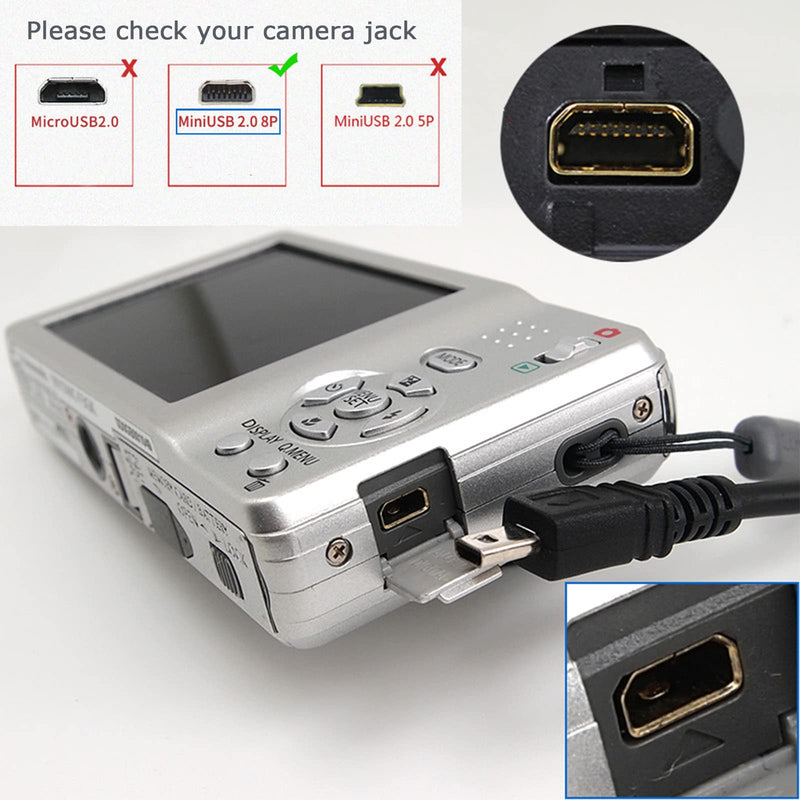 [Australia - AusPower] - Sqrmekoko UC-E6 Data Transfer Cable Charging Wire Compatible with Nikon Digital SLR DSLR D3300 D750 D5300 D7200 D3200, Coolpix L340 L32 A10 Camera 