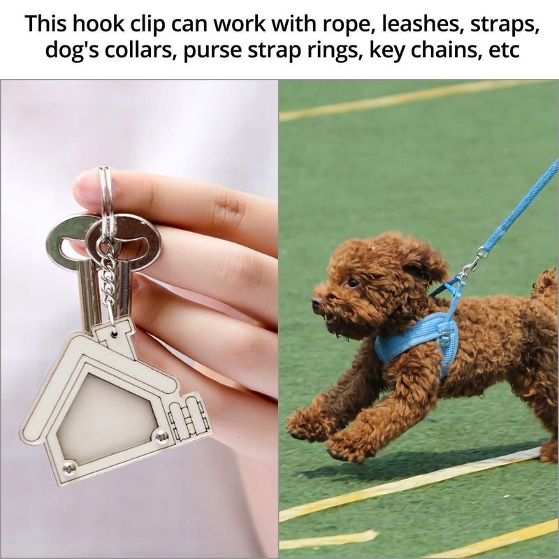 [Australia - AusPower] - QWORK 3-1/2"Swivel Eye Bolt Snap Hook, 2Pcs, 316 Stainless Steel Single Ended Trigger Snap Clips for Diving/Pet Leash/Key Chain/Flag/Clothes Line 
