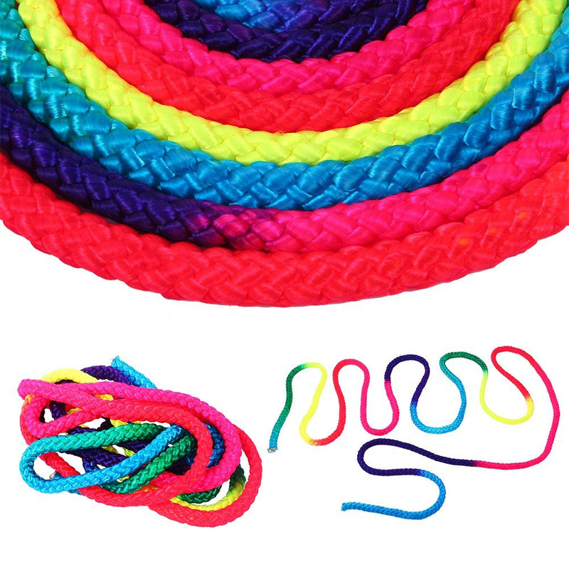 [Australia - AusPower] - Alomejor Gymnastics Rope Rainbow Color Rhythmic Gymnastics Rope Solid Competition Arts Training Rope 