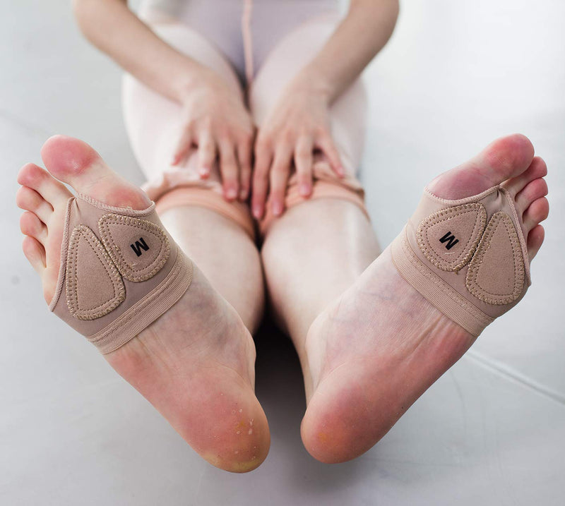 [Australia - AusPower] - DANCEYOU Foot Thongs 1/2 Pairs Professional Lyrical Paws Pads Ballet Belly Contemporary Dance Wear 5 Sizes for Kids Women and Men X-Small Lightbrown-upgraded 