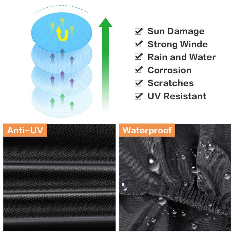[Australia - AusPower] - Bike Cover, Waterproof Outdoor Bicycle Cover with Lock Hole for Mountain Road Bikes XL-Black 