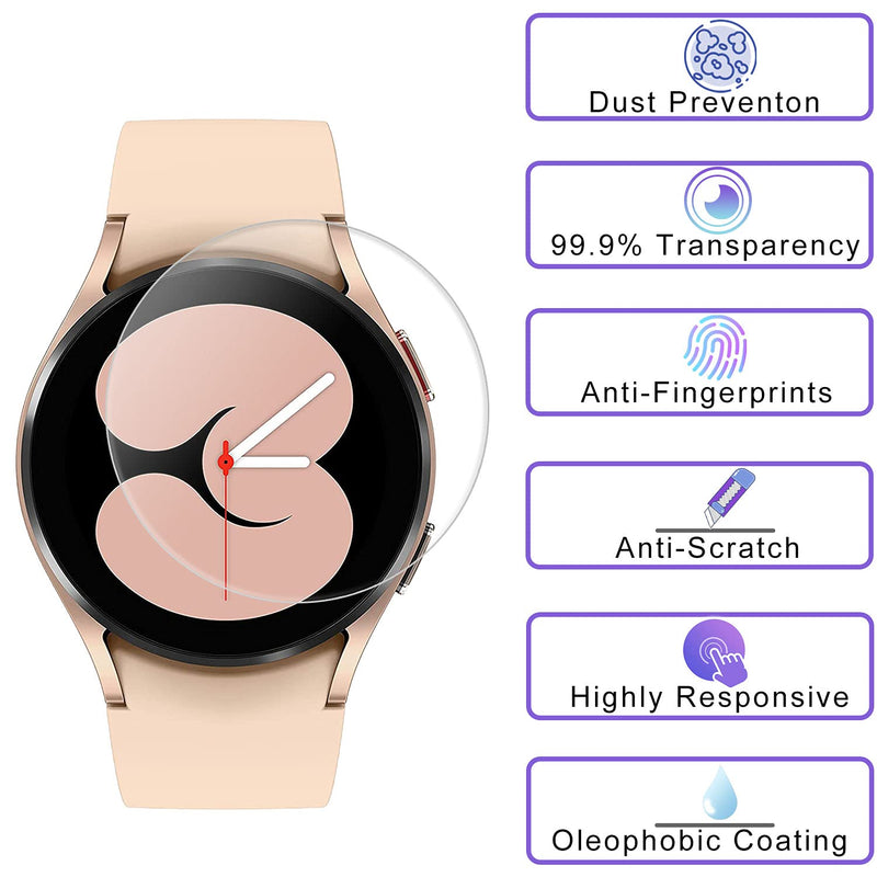 [Australia - AusPower] - (6 Pack) Samsung Galaxy Watch 4 (40mm) Screen Protector, Sapnio Flexible TPU Film Anti-scratch Bubble Free Anti-Fingerprint Easy Install Screen Protector for Samsung Galaxy Watch 4 (40mm) Smartwatch 