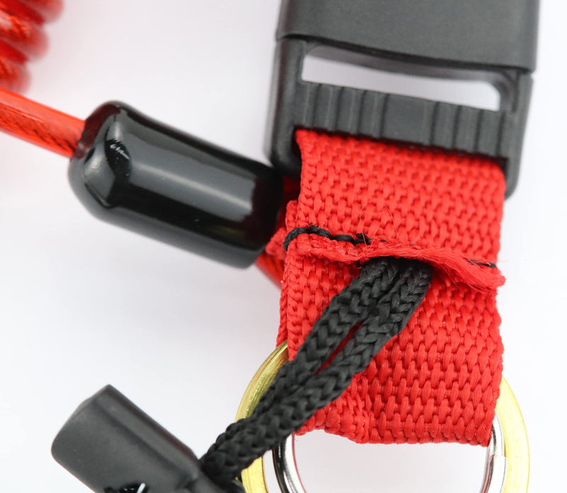 [Australia - AusPower] - Scuba Diving Lanyard,Spring Coiled Lanyard,Double End Snap Hook Clip Diving Hook with Quick Release Buckle for Cameras and Dive Lights Set of 1 