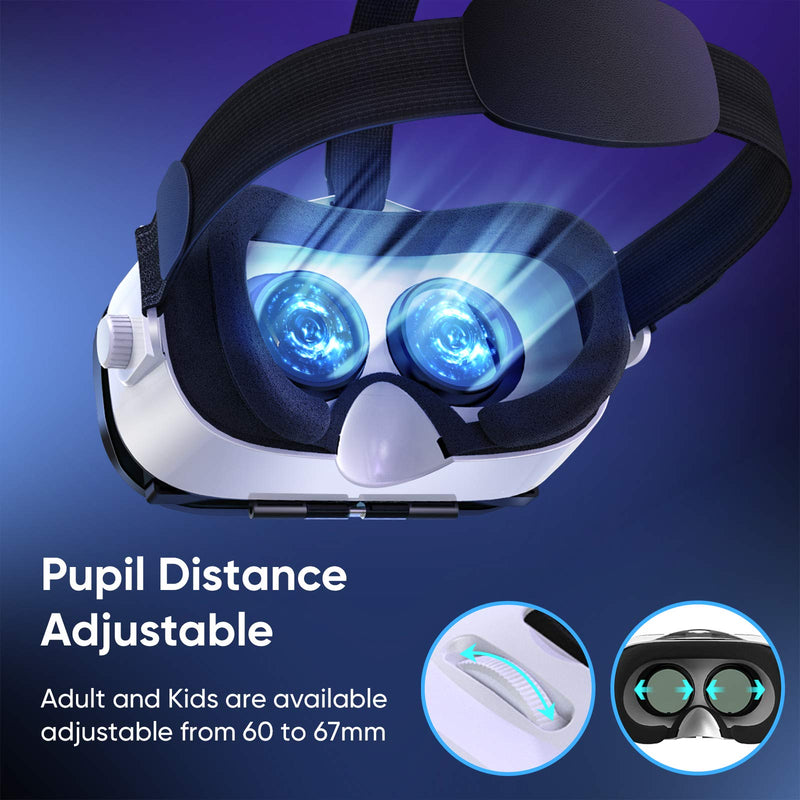 [Australia - AusPower] - Virtual Reality Headset, 3D VR Glasses for Mobile Games and Movies, Compatible 4.7-6.2 inch iPhone/Android Phone, Including iPhone XS/X/8/8Plus/7/7Plus/6/6Plus/6s/5,Samsung,LG,Nexus etc 