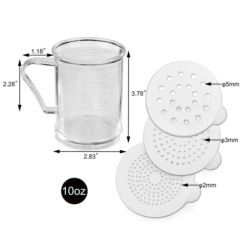 [Australia - AusPower] - New Star Foodservice 22513 Plastic Dredge with 3 Snap-on Lid, Seasoning Sugar Spice Pepper Shaker, 10 OZ 