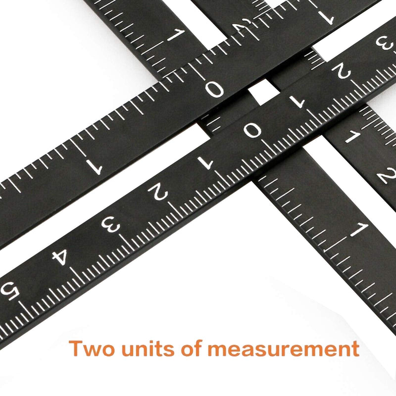 [Australia - AusPower] - Multi Angle Measuring Ruler, 12 Section Ceramic Tile Opening Locator, Aluminum Alloy Multi Angle Measuring Universal Ruler (12 Fold) 