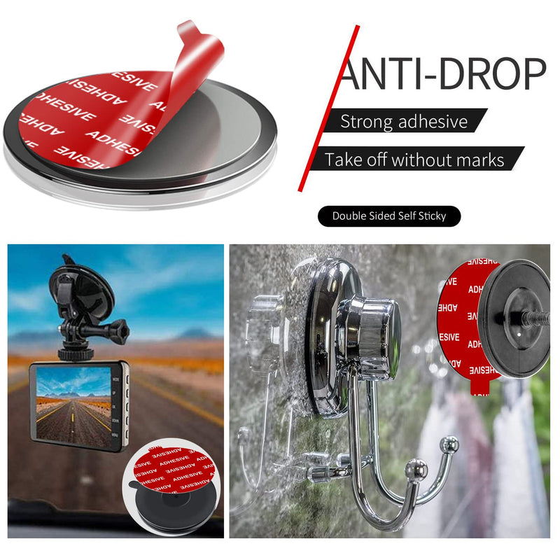 [Australia - AusPower] - 6 PCS Windshield Mount Adhesives for Suction Cup Mount, 80mm( 3.15 inches) Circle Double-Sided Sticker Pads for Dashboard Mounting Disk and Windshield Camera, GPS, Car Phone Mount 