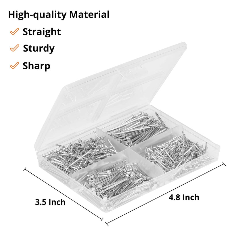 [Australia - AusPower] - Mr. Pen- Nail Assortment Kit, 600pc, Small Nails, Nails, Nails for Hanging Pictures, Picture Hanging Nails, Finishing Nails, Hanging Nails, Picture Nails, Wall Nails for Hanging, Pin Nails 