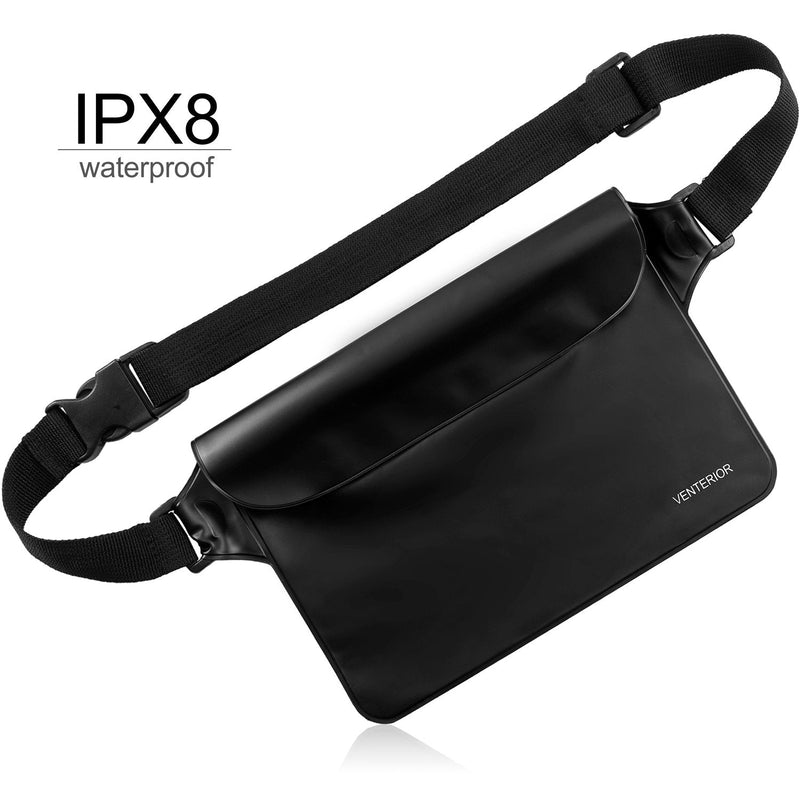 [Australia - AusPower] - Venterior Waterproof Pouch 2 Pack with Adjustable Waist Strap - Keep Your Phone Wallet Safe and Dry - Dry Bag for Swimming Snorkeling Boating Sailing Water Parks 