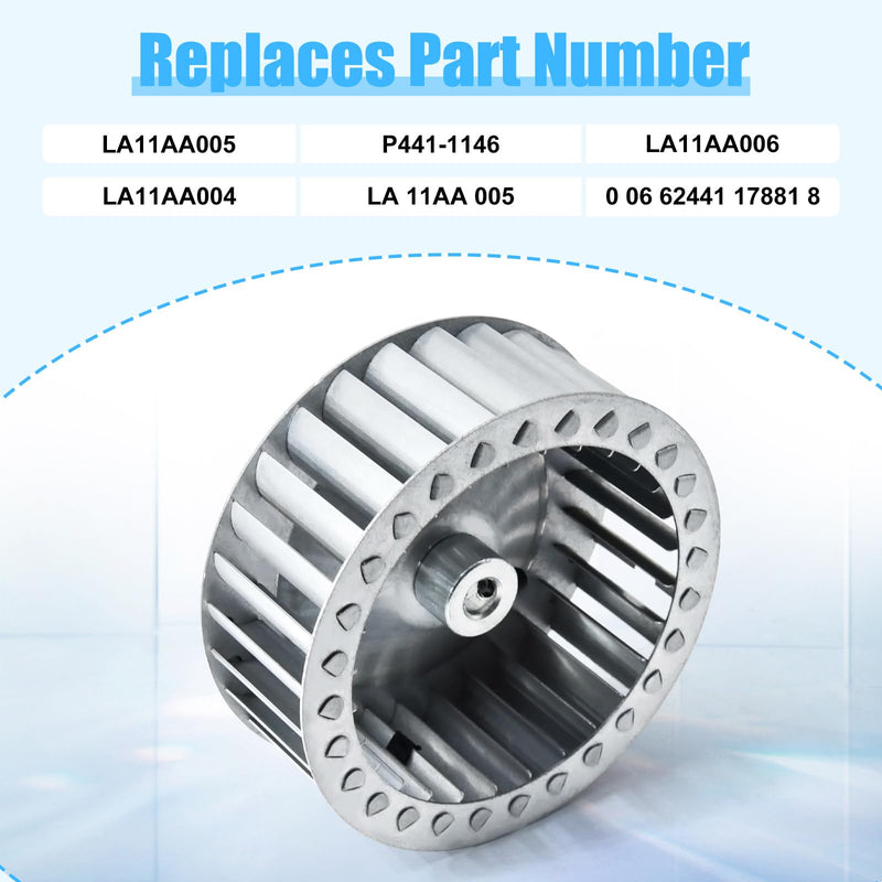[Australia - AusPower] - LA11AA005 Draft Inducer Blower Wheel for Carrier Bryant Furnace, Inducer Motor Blower Wheel LA11AA005 for Carrier 318984-753 Draft Inducer Motor Kit 