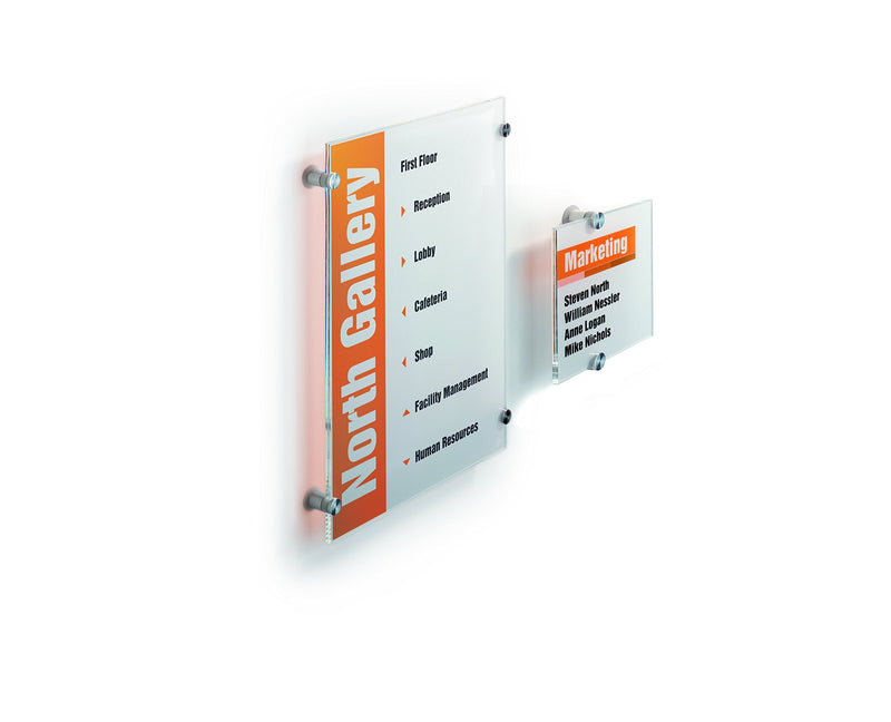 [Australia - AusPower] - Durable Clean Cut Acrylic Clear Office Wall Sign, 4-1/8" x 4-1/8", Aluminum (482019) 4-1/8" x 4-1/8" 